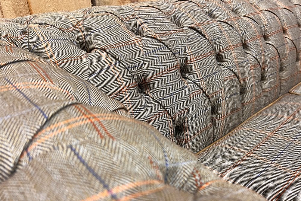 Conrad Chesterfield Sofa - Spruce Tweed