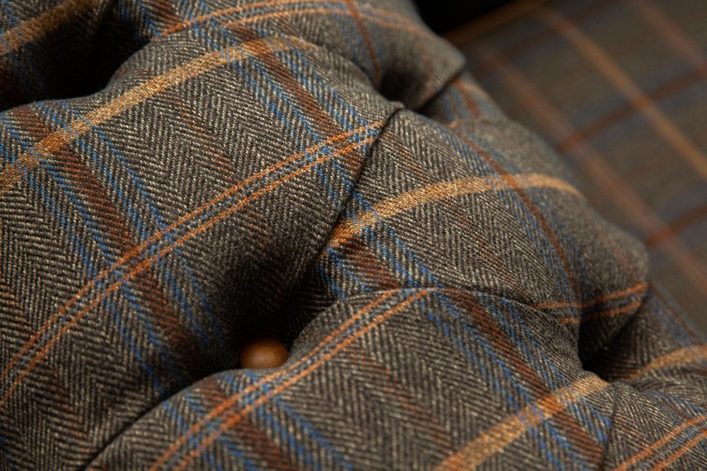 Conrad Chesterfield Sofa - Tan Brown Tweed