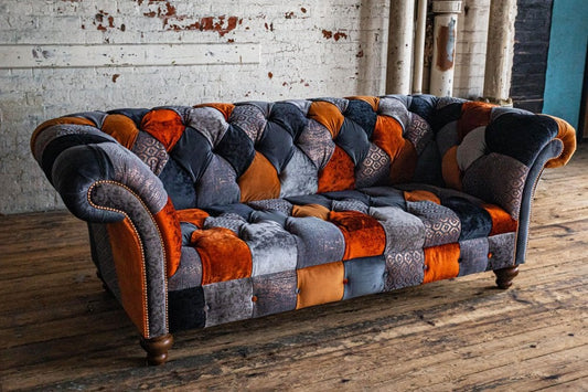 Camborne Patchwork Chesterfield Sofa