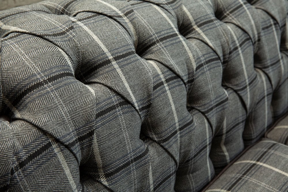 Conrad Chesterfield Sofa - Grey Tweed