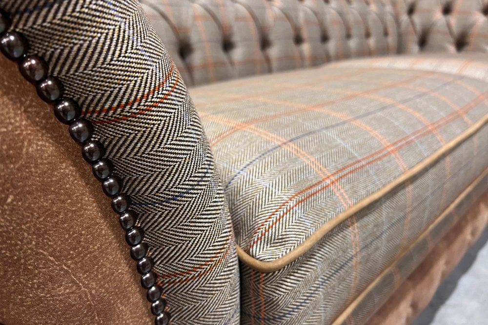 Conrad Chesterfield Sofa - Spruce Tweed