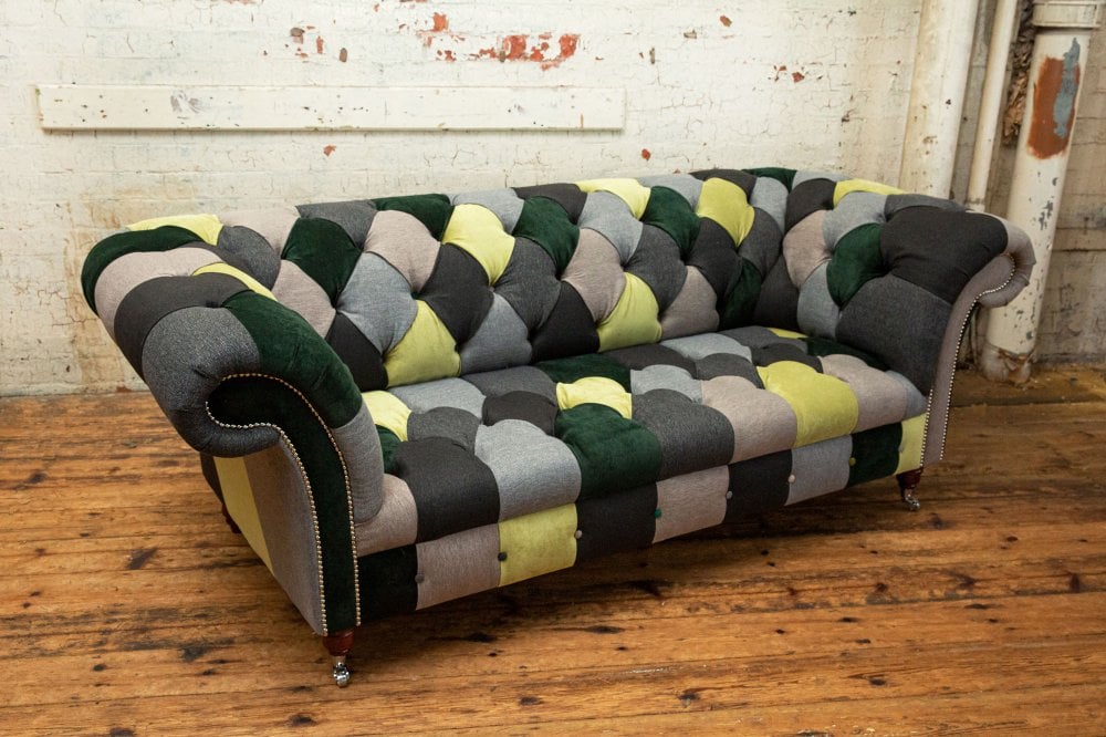 Kew Patchwork Chesterfield Sofa