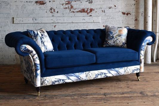Welwyn Chesterfield Sofa Available in all sizes and selected fabric combinations.